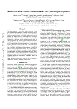 Hierarchical Multi-Grained Generative Model for Expressive Speech
  Synthesis