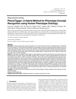 PhenoTagger: A Hybrid Method for Phenotype Concept Recognition using
  Human Phenotype Ontology