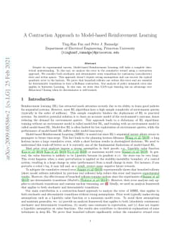 A Contraction Approach to Model-based Reinforcement Learning