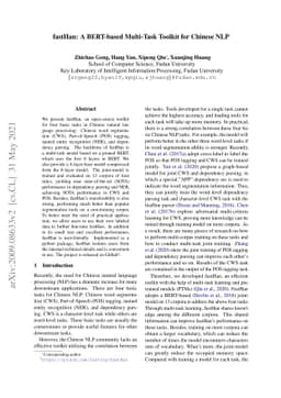 fastHan: A BERT-based Multi-Task Toolkit for Chinese NLP
