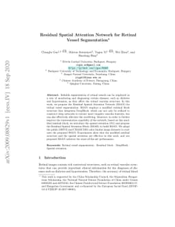 Residual Spatial Attention Network for Retinal Vessel Segmentation
