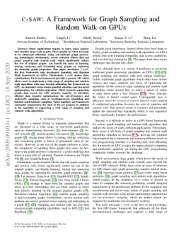 C-SAW: A Framework for Graph Sampling and Random Walk on GPUs