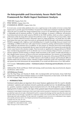 An Interpretable and Uncertainty Aware Multi-Task Framework for
  Multi-Aspect Sentiment Analysis