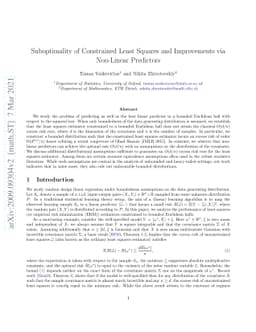 Suboptimality of Constrained Least Squares and Improvements via
  Non-Linear Predictors