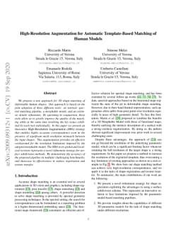 High-Resolution Augmentation for Automatic Template-Based Matching of
  Human Models