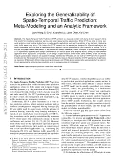 Exploring the Generalizability of Spatio-Temporal Traffic Prediction:
  Meta-Modeling and an Analytic Framework