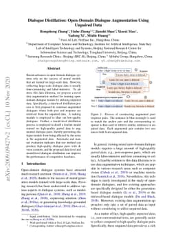 Dialogue Distillation: Open-Domain Dialogue Augmentation Using Unpaired
  Data