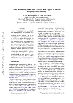 Vector Projection Network for Few-shot Slot Tagging in Natural Language
  Understanding