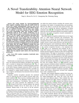 A Novel Transferability Attention Neural Network Model for EEG Emotion
  Recognition