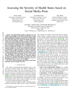 Assessing the Severity of Health States based on Social Media Posts