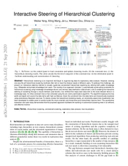 Interactive Steering of Hierarchical Clustering
