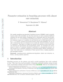 Parameter estimation in branching processes with almost sure extinction