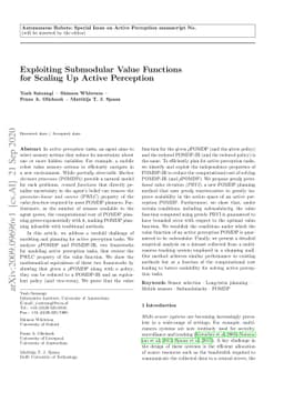 Exploiting Submodular Value Functions For Scaling Up Active Perception