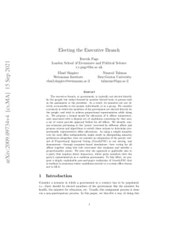 Electing the Executive Branch
