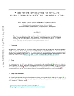 A Deep Neural Network Tool for Automatic Segmentation of Human Body
  Parts in Natural Scenes