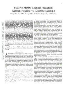 Massive MIMO Channel Prediction: Kalman Filtering vs. Machine Learning