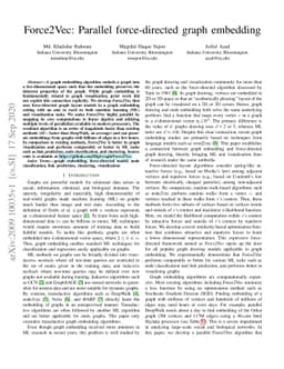 Force2Vec: Parallel force-directed graph embedding
