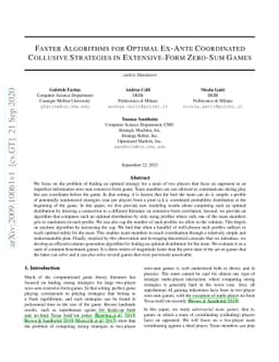 Faster Algorithms for Optimal Ex-Ante Coordinated Collusive Strategies
  in Extensive-Form Zero-Sum Games