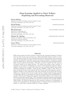 Deep Learning Applied to Chest X-Rays: Exploiting and Preventing
  Shortcuts