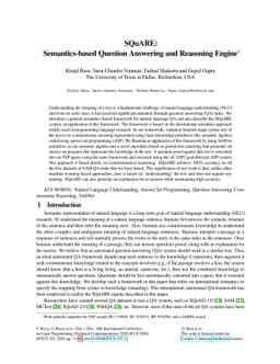 SQuARE: Semantics-based Question Answering and Reasoning Engine