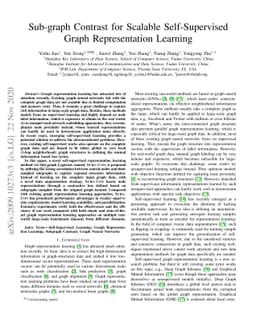 Sub-graph Contrast for Scalable Self-Supervised Graph Representation
  Learning