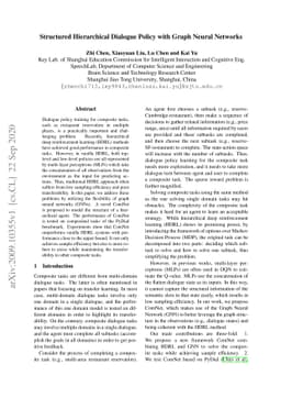 Structured Hierarchical Dialogue Policy with Graph Neural Networks