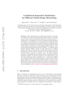 Conditional Sequential Modulation for Efficient Global Image Retouching