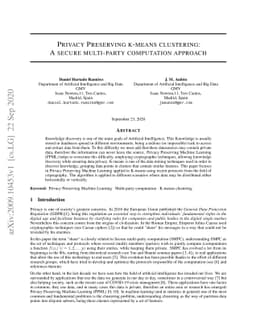 Privacy Preserving K-Means Clustering: A Secure Multi-Party Computation
  Approach