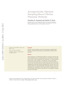 Asymptotically Optimal Sampling-Based Motion Planning Methods