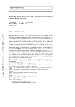 Heuristic Rank Selection with Progressively Searching Tensor Ring
  Network