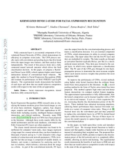 Kernelized dense layers for facial expression recognition