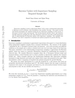 Bayesian Update with Importance Sampling: Required Sample Size