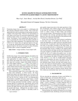 Scene Graph to Image Generation with Contextualized Object Layout
  Refinement
