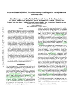 Accurate and Interpretable Machine Learning for Transparent Pricing of
  Health Insurance Plans