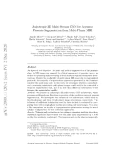 Anisotropic 3D Multi-Stream CNN for Accurate Prostate Segmentation from
  Multi-Planar MRI