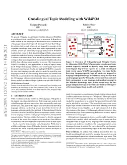 Crosslingual Topic Modeling with WikiPDA