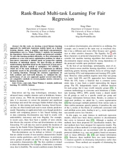 Rank-Based Multi-task Learning for Fair Regression