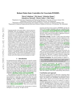 Robust Finite-State Controllers for Uncertain POMDPs