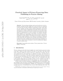 Practical Aspect of Privacy-Preserving Data Publishing in Process Mining