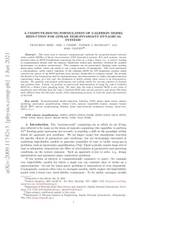 A compute-bound formulation of Galerkin model reduction for linear
  time-invariant dynamical systems