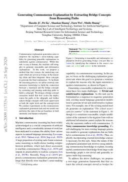 Generating Commonsense Explanation by Extracting Bridge Concepts from
  Reasoning Paths