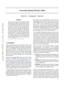 Secure Data Sharing With Flow Model