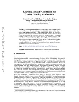 Learning Equality Constraints for Motion Planning on Manifolds