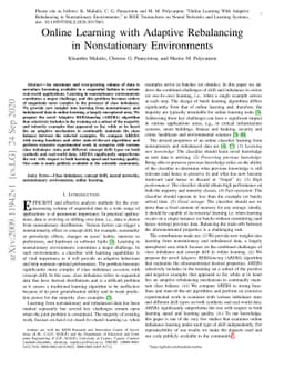Online Learning With Adaptive Rebalancing in Nonstationary Environments