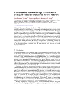 Compressive spectral image classification using 3D coded convolutional
  neural network