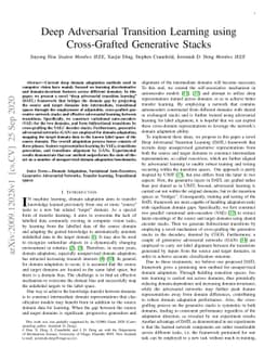 Deep Adversarial Transition Learning using Cross-Grafted Generative
  Stacks