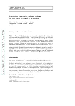 Randomized Progressive Hedging methods for Multi-stage Stochastic
  Programming