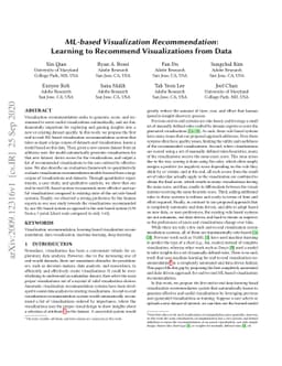 ML-based Visualization Recommendation: Learning to Recommend
  Visualizations from Data