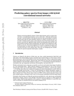 Predicting galaxy spectra from images with hybrid convolutional neural
  networks