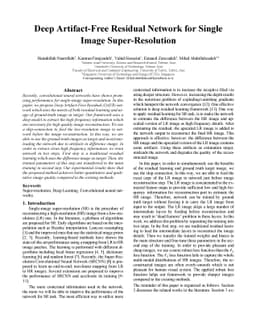 Deep Artifact-Free Residual Network for Single Image Super-Resolution